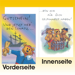 Karte, versch. Anlsse, Humor 11,5 x 17,0cm, 8 fach sortiert - Mit farbigem Umschlag und Innentext!